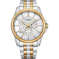 Citizen Men's Watch - Quartz Silver Tone Dial Two Tone Bracelet | AG8346-51A