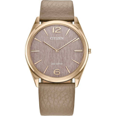 Citizen Women's Watch - Suratto Eco-Drive Pink Dial Leather Strap | AR3123-00X