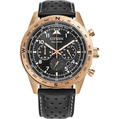 Citizen Men's Watch - Weekender Chronograph Rose Gold Case Black Dial | CA4553-01E