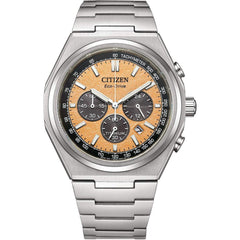 Citizen Men's Watch - Zenshin Eco-Drive Orange Dial Titanium Bracelet | CA4610-85Z
