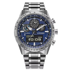 Citizen Men's Watch - Promaster Sky Ana-Digi Blue Dial Steel Bracelet | JV2000-51L