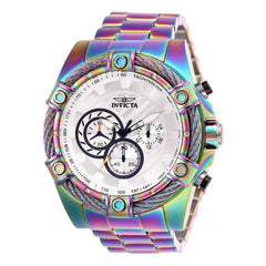 Invicta Men's Chronograph Watch - Bolt Silver & White Dial Iridescent Steel | 25520