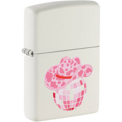 Zippo Windproof Lighter - Honky Tonk Design Classic White Matte Metal Finish | 46468
