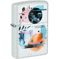 Zippo Windproof Pocket Lighter - Abstract Collage Design Glacier Metal Finish | 46582