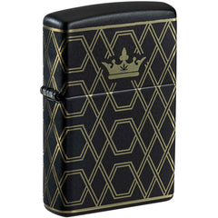 Zippo Windproof Lighter - Queen Of Bud Honeycomb Design Classic Black Finish | 46684