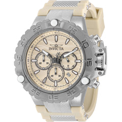 Invicta Men's Watch - Subaqua Poseidon Quartz Chrono Silver and Ivory Strap | 48558