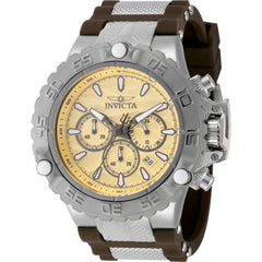 Invicta Men's Watch - Subaqua Poseidon Quartz Chronograph Gold Tone Dial Strap | 48559