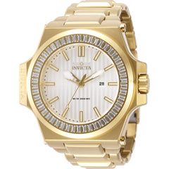 Invicta Men's Watch - Akula Silver Tone Dial Yellow Gold Bracelet Crystal | 49136