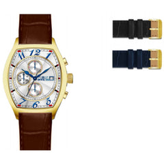 Invicta Men's Watch - Specialty Chronograph Silver Tone Dial Leather Strap | 49839