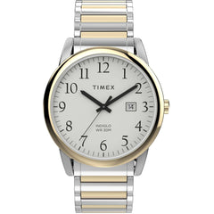 Timex Men's Watch - Easy Reader Quartz White Dial Two Tone Bracelet | TW2W52000