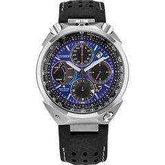Citizen Men's Watch - Promaster Tsuno Racer Chrono Black Leather Strap | AV0088-01L