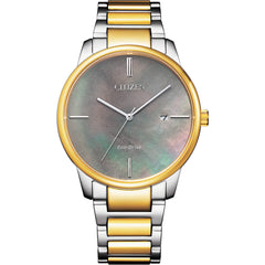 Citizen Unisex Watch - Classic Mother of Peral Dial Two Tone Bracelet | BM7524-87Y