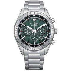 Citizen Men's Watch - Weekender Eco-Drive chronograph Green Dial Bracelet | CA4600-89X