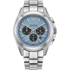Citizen Men's Watch - Sport Luxury Chrono Green Dial Silver Tone Bracelet | CA4680-55L