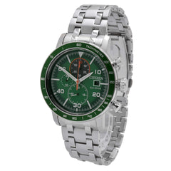 Citizen Men's Watch - Brycen Chronograph Eco-Drive Green Dial Bracelet | CA0851-56X
