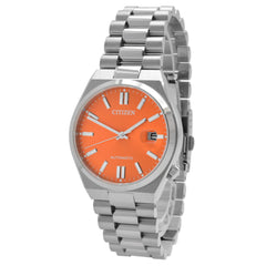 Citizen Men's Watch - Tsuyosa Automatic Orange Dial Silver Tone Bracelet | NJ0151-53Z
