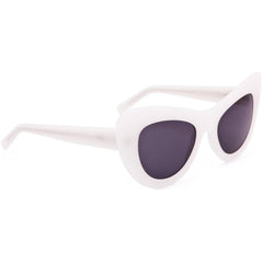 Andy Wolf Women's Sunglasses - White Acetate Full Rim Cat Eye Shape Frame | JAN H