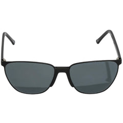 Andy Wolf Men's Sunglasses - Black Full Rim Square Frame Dark Grey Lens | POOLEY A