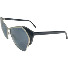 Andy Wolf Women's Sunglasses - Black Grey Metal Full Rim Cat Eye Shape Frame | POWER A