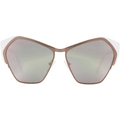 Andy Wolf Women's Sunglasses - Copper White Metal Full Rim Cat Eye Frame | POWER C
