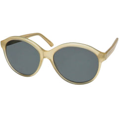 Andy Wolf Women's Sunglasses - Beige Acetate Full Rim Oval Frame Grey Lens | DREAD F