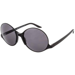 Andy Wolf Women's Sunglasses - Black Full Rim Round Frame Dark Grey Lens | ELODIE A