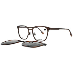 Flexon Men's Eyeglasses - Matte Brown Frame with Clip on Lens | FLX1005MAG SET 210