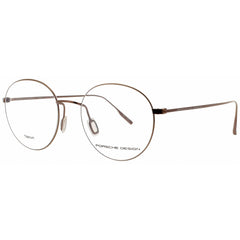 Porsche Design Unisex Eyeglasses - Copper Clear Lens Full Rim Round Frame | P8383 50D