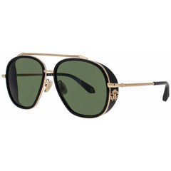 Roberto Cavalli Unisex Sunglasses - Rose Gold/Black Full Rim Aviator | SRC008M 300