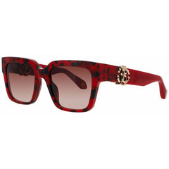 Roberto Cavalli Women's Sunglasses - Acetate Red Full Rim Square Frame | SRC040M 07MT