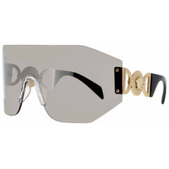 Versace Men's Sunglasses - Metal Grey Mirror Rimless Shield Frame | 0VE2258 10026G