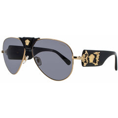 Versace Men's Sunglasses - Metal Gold/Black Full Rim Pilot Frame | 0VE2150Q 100281