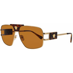 Versace Men's Sunglasses - Gold Full Rim Brown Lens Navigator Frame | 0VE2251 147073