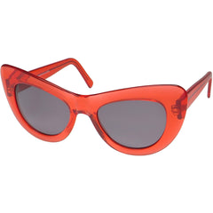 Andy Wolf Women's Sunglasses - Red Transparent Acetate Full Rim Cat Eye Frame | JAN C