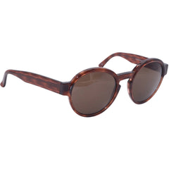 Andy Wolf Women's Sunglasses - Clear Brown Havana Acetate Round Frame | ELEVATION D