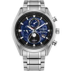 Citizen Men's Watch - Tsuki-yomi A-T Eco-Drive Blue Dial Bracelet | BY1010-57L