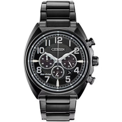 Citizen Men's Watch - Brycen Eco-Drive Chronograph Black Dial Bracelet | CA4285-68E