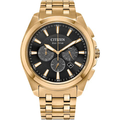 Citizen Men's Watch - Peyten Eco-Drive Chronograph Yellow Gold Bracelet | CA4512-50E