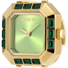 Invicta Women's Watch - Angel Quartz Green Dial Yellow Gold Adjustable Band | 49583
