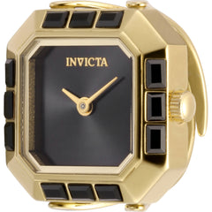 Invicta Women's Watch - Angel Quartz Black Dial Yellow Gold Adjustable Band | 49584