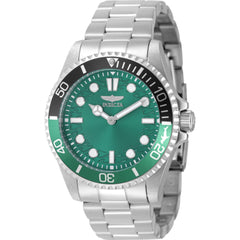 Invicta Men's Watch - Pro Diver Green Dial Silver Stainless Steel Bracelet | 49705