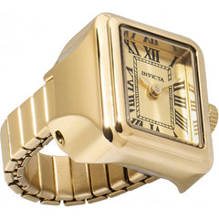 Invicta Women's Ring Watch - Mini Angel Quartz Gold Tone Dial Bracelet | 49895