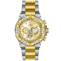 Invicta Men's Watch - Bolt Chronograph Gold Tone Dial Two Tone Bracelet | 49902