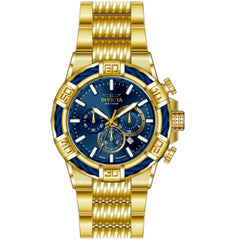 Invicta Men's Watch - Bolt Chronograph Quartz Blue Dial Yellow Gold Bracelet | 49904