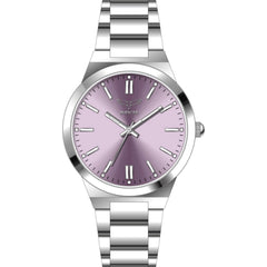 Invicta Women's Watch - Celestial Quartz Purple Dial Silver Alloy Bracelet | 69058