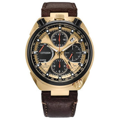 Citizen Men's Watch - Promaster Tsuno Gold Tone and Black Dial Strap | AV0072-01X