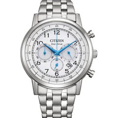 Citizen Men's Watch - Eco-Drive Chronograph White Dial Steel Bracelet | CA4630-53A