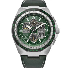 Citizen Men's Watch - Promaster Skyhawk A.T Chrono Green Strap Ana-Digi | JY8147-01X