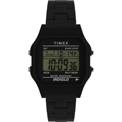 Timex Men's Watch - T80 Chronograph Digital Dial Black Resin Bracelet | TW2V200009J