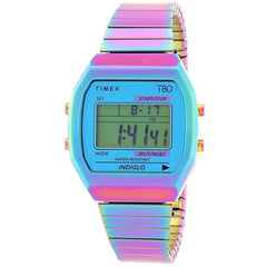 Timex Women's Watch - T80 Digital Dial Purple Iridescent Bracelet | TW2W57100VQ
